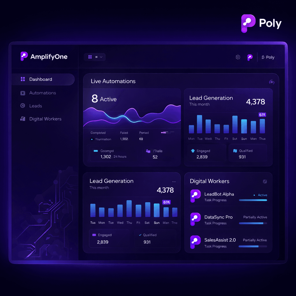 AmplifyOne Case Study Mockup: Automating 80% of Top-of-Funnel Conversations